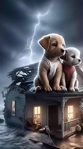 The little puppies are stuck in the mud.” 🐶#pets #puppy #dogshorts #shorts#aivideo