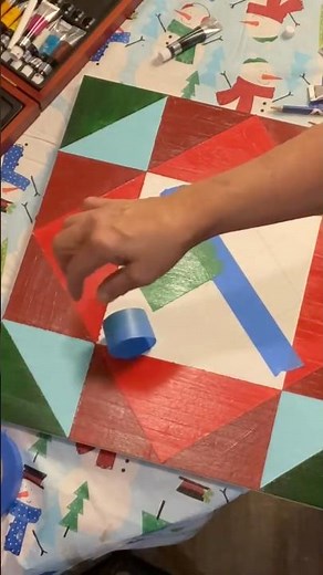 DIY Barn Quilt on Pine Wood | Easy Handmade Decor #crafts #diy #viralvideo