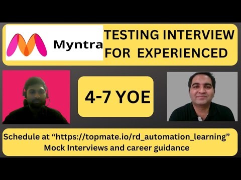 Software Testing Mock Interview| Automation Testing Interview| RD Automation Learning