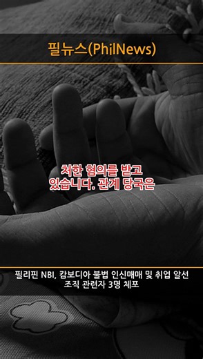 필리핀 NBI, 캄보디아 불법 인신매매 및 취업 알선 조직 관련자 3명 체포 #Shorts