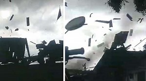 Bilder wie im Katastrophenfilm: Tornado rast durch Dörfer in Indonesien