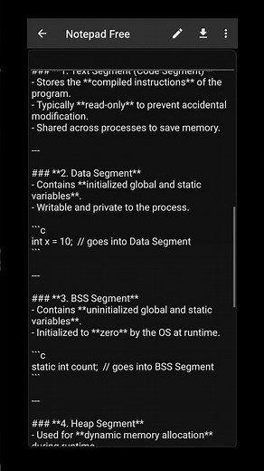 Memory Layout of a C Program Explained | Stack, Heap, BSS, Data & Text Segments
