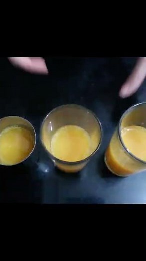 Orange Popsicle in Glass | Tang Popsicles | 1 ingredient ice cream | 2 min orange popsicle #shorts