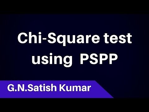 Chi-square test Using PSPP Software by G N Satish Kumar