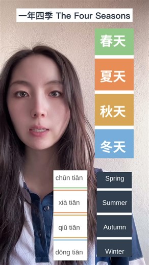 Can You Hear the Seasons in Chinese? 🌱☀️🍂❄️\n\nSpring, summer, autumn, winter — in Chinese