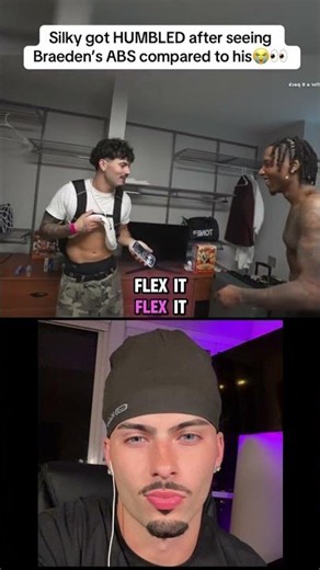 Silky got HUMBLED after seeing Braeden's ABS compared to his😆😂 #braeden #streameruniversity