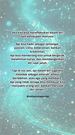 Menjaga Api Dalam Diri Agar Tetap Jadi Cahaya