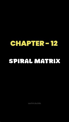 Spiral Matrix 🔥 | 2D Array Traversal | Java DSA #Shorts