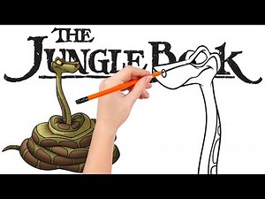 How to draw Kaa, an enormous snake with hypnotic eyes - Jungle Book