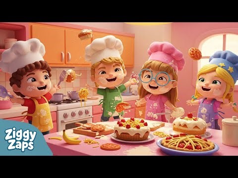 Cooking Song (Funny Chefs) 🧑‍🍳 | Pretend Play Food Song | Nursery Rhymes | Kids Songs | Ziggy Zaps