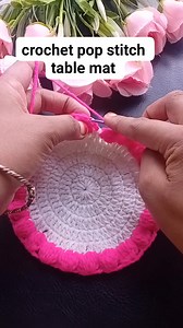 crochet pop stitch table mat #videoviralシ #facebookreel #trendingshorts #reelsfbシ #tending #reels #crochet | Julia's Craft & Crochet