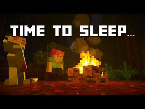 Time to Sleep... (Minecraft Calm Piano Music w/ Rain Ambience For Sleeping)