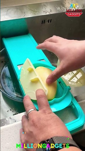 "Watch Me Julienne Potatoes in Seconds with This Amazing Mandolin Slicer! 🥔✨ #CookingHacks