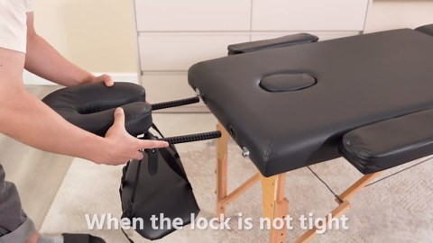 Yaheetech Massage Tables Portable Massage Bed Aluminium Height Adjustable Facial Salon Tattoo Bed with Non-Woven Bag, 24 inch Width Black