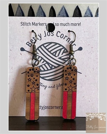 Charming Lightweight Wood Earrings - Handmade in America