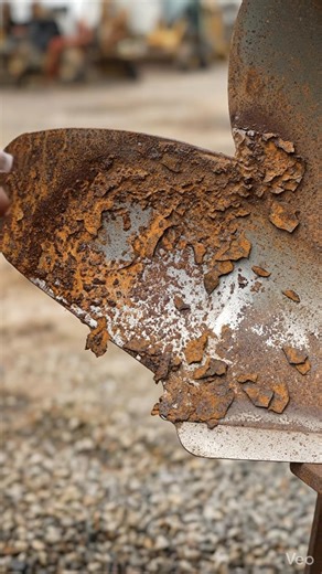 #Rust to clean in Metal farm plow blade😱#rustremoval #satisfying