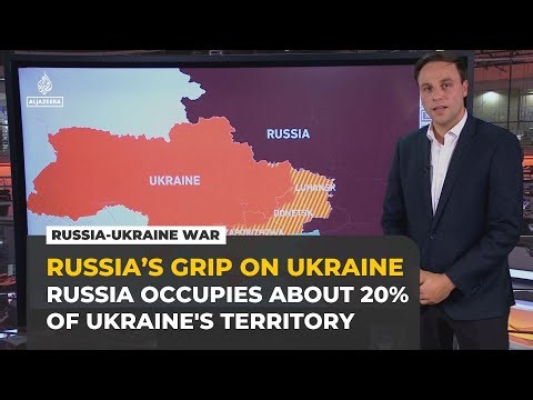 How much territory does Russia control in Ukraine?