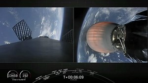 18K views · 250 reactions | SpaceX Falcon 9 first stage landing after Tuesday launch from Space Launch Complex 40 (SLC-40) at Cape Canaveral Air Force Station in Florida with 58 Starlink satellites and three of Planet’s SkySats. | AIRLIVE.net | Facebook