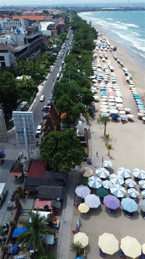 21K views · 180 reactions | Legian Beach from above — where waves draw endless lines and the shoreline never sleeps. ✨ | Bali Tour Guide | Facebook