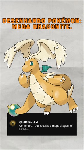 Desenhando pokémon, Mega Dragonite #pokemon #drawing #pokémon #desenho