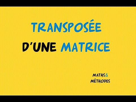 Transpose of a matrix