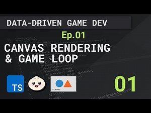 Data-Driven Game Dev — 01: Canvas Renderer & Game Loop (TS + Bun)