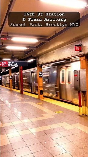 D Train at 36th Street Station SUNSET PARK, NYC | Riding the NYC Subway #mta #trains #stridewarrior