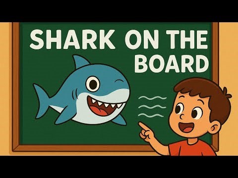 Baby Shark on the Board 🦈✨ | Fun Kids Song Story | Classroom Learning Cartoon