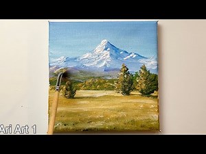 NEW Mountain Landscape Painting / Autumn Acrylic Painting