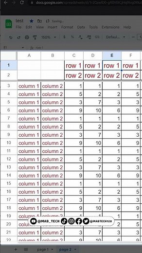 Google Sheets | Freeze rows and columns تثبيت الصفوف و الأعمدة