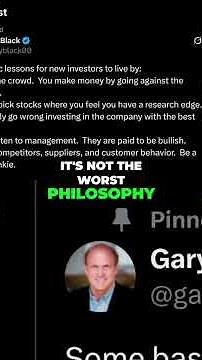 Gary Black's Stock Investing Tips & My Reaction