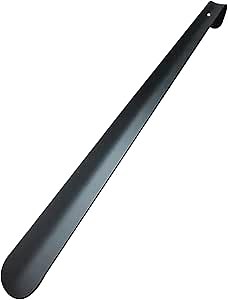 Long Handled Metal Shoe Horn - Heavy Duty (16.5-inch - 42cm) tainless Steel Shoehorn for Seniors, Men, Women, Kids, Set of 2