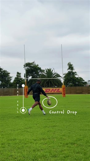 Today we break down the drop goal. From set-up, to drop, to strike — every detail that decides whether it sails over or slices wide. Most players think the power wins the drop goal. It doesn’t. The real control happens before you even kick the ball: \t•\tHow early are you getting set \t•\tHow calm and consistent is your ball drop \t•\tWhere your plant foot lands in relation to the ball \t•\tAnd you are balanced at the point of contact Get them working together, and the ball flies off the middle.