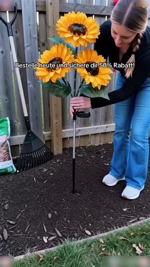 Solar-Sonnenblumen: Garten- und Veranda-LED-Deko