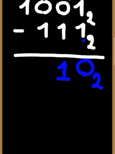 Subtracting in binary made simple! 🔢💡 Watch step-by-step how to subtract two binary numbers using borrowing—just like in base 10, but with 0s and 1s. Perfect for beginners, students, and anyone learning computer basics! 🚀📘 #BinarySubtraction #BinaryNumbers #ComputerScience #MathTok #STEMTok