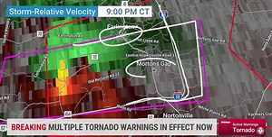 A large and destructive tornado is tracking near Mortons Gap, Kentucky. Chris Bruin shows the storm using our 3D radar: https://bit.ly/3UzM2rh | The Weather Channel