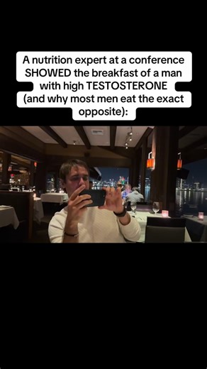 1. He held up a photo and said: “This isn’t fitness. This is biochemistry.” The plate had eggs, avocado, buckwheat, and lemon water — no cereal, no bars, no sugar. The point wasn’t calories — it was hormonal stability. When sugar hits the bloodstream first thing in the morning, testosterone drops by up to 30%. And with it go energy, focus, and confidence. 2. He explained that a protein-and-fat breakfast triggers dopamine — the foundation of motivation. Men who start the day with something sweet 