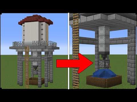 How To Build a Working Water Tower In Minecraft | City Tutorial