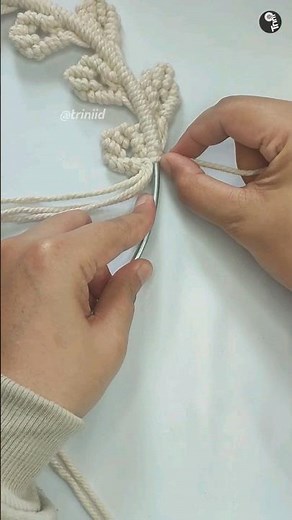How to Wrap a Ring Using Macrame Wavy Leaves Pattern #shorts