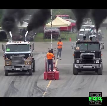 714K views · 12K reactions | A duel of International Cabovers race it up hill at the 2024 Great Lakes Big Rig Challenge #cabover #dyingbreeddiesels #semicrazy #semiracing | BUILT Diesel MAFIA | Facebook