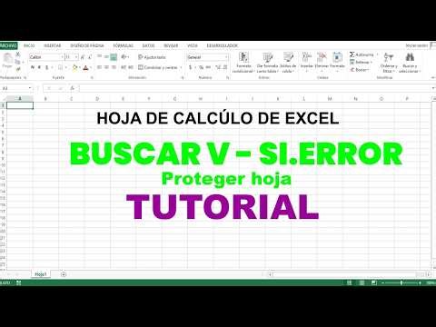 Función BUSCARV (ó consultav) + SI.ERROR más proteger hoja