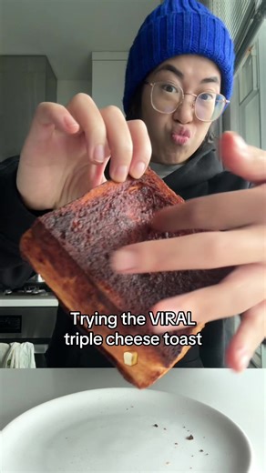 air frying it is defs the way to go tho 🙂‍↔️ 📍saint germain bakery (vancouver and toronto) #vancouverfoodie #threecheesetoast #toast #bakery #chinesebakery
