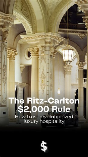 Selfish Wealth Corp | Financial Literacy on Instagram: "The Ritz-Carlton has a rule most luxury hotels would never allow. Any employee, from housekeeping to front desk, can spend up to $2,000 per guest, per incident to solve a problem. In the 1980s, Ritz-Carlton was struggling. Service was inconsistent. Employees felt powerless. They had to ask permission for everything. Horst Schulze, the president, realized the problem wasn’t the staff — it was the system. He believed the people closest to the