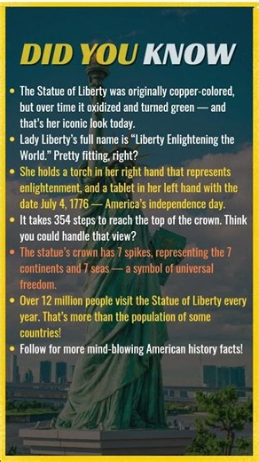 6 Mind-Blowing Statue of Liberty Facts You Didn’t Know 🇺🇸 #video 99