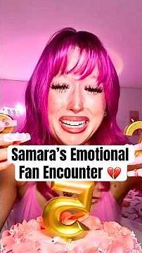 Samara's Emotional Fan Encounter #shorts #samaraispinkk #zuzabeine