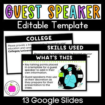 Editable Guest Speaker Presentation Guide | College & Career Readiness Tool