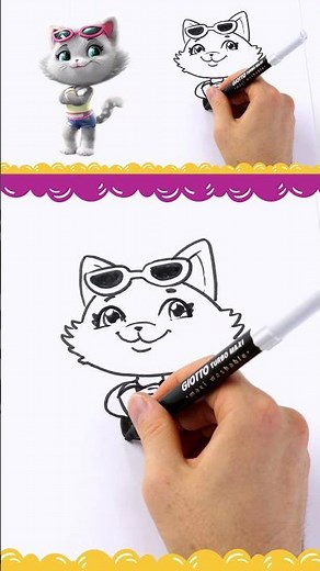 Draw Milady! 🐱💖 Einfaches Mal-Tutorial für Kinder! #shorts | 44 Cats
