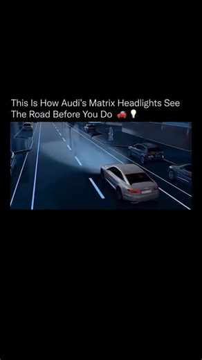 Curious Matters on Instagram: "Audi’s Matrix headlight system constantly scans the road in real time, shaping light with remarkable precision to reveal hazards without blinding others 👀⚡⁠ ⁠ Rather than one fixed beam, it uses hundreds of individually controlled LEDs working with cameras and sensors to detect vehicles, pedestrians, lane curves, and reflective surfaces ahead.⁠ ⁠ When another car appears, only the LEDs in that specific area dim — while the rest of the road remains fully lit. Pedes