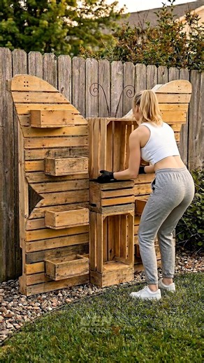 From Wooden Pallet to Butterfly Garden Decor