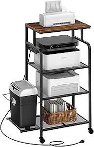 Printer Stand PTHR114E01, Rustic Brown